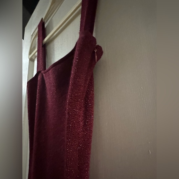 REVOLVE | Zoe Square Neck Dress | (burgundy)- SM - Picture 4 of 12